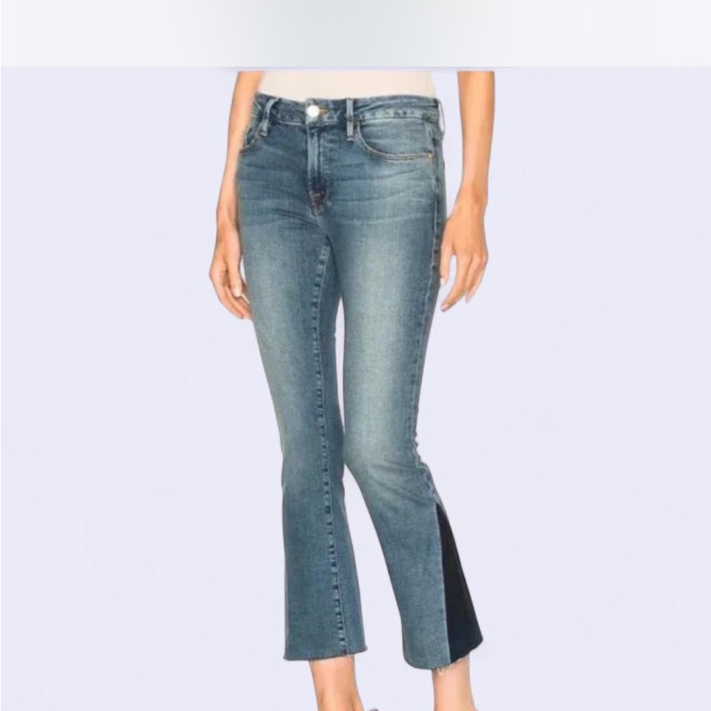 Frame Denim Blue Flare Wide Leg Jeans